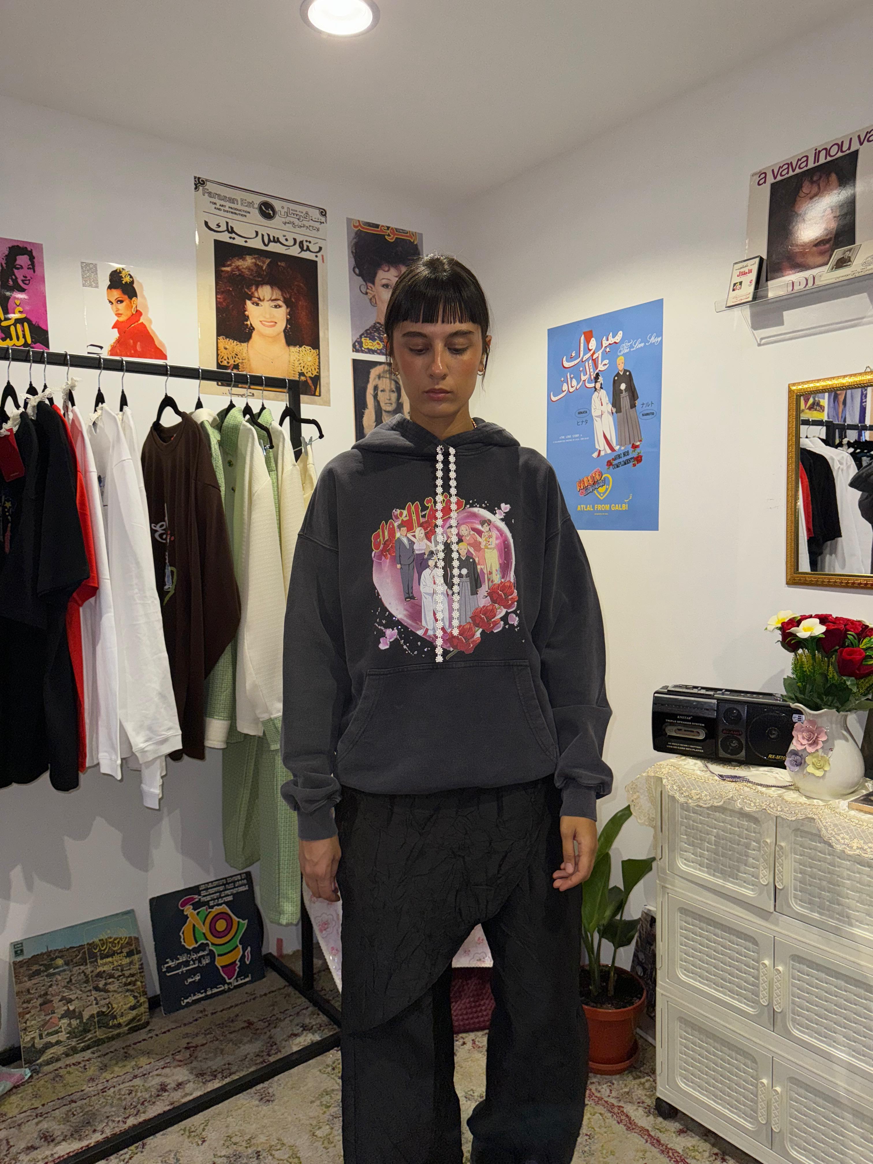 "LOVE CELEBRATION" RHINESTONES HOODIE