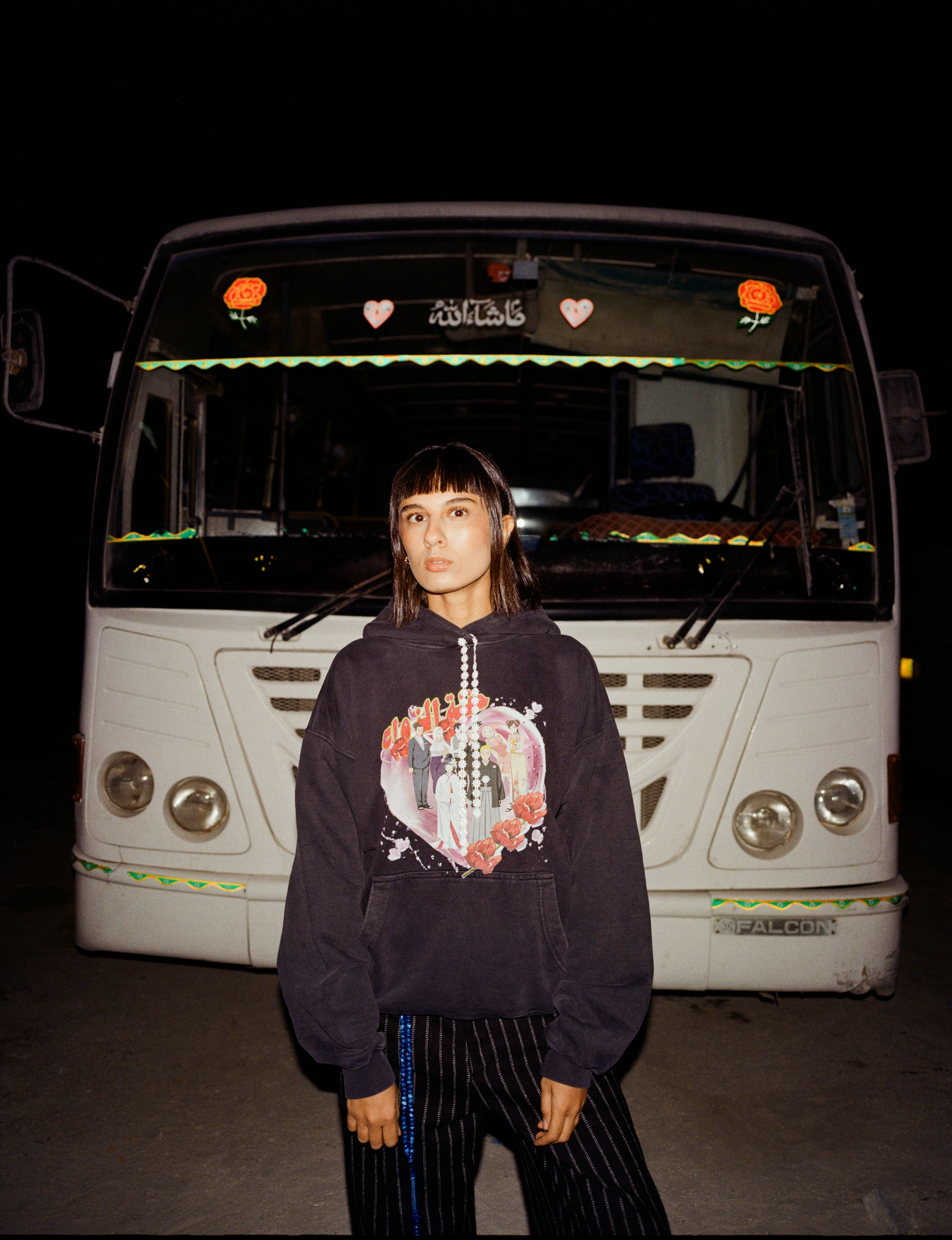 "LOVE CELEBRATION" RHINESTONES HOODIE