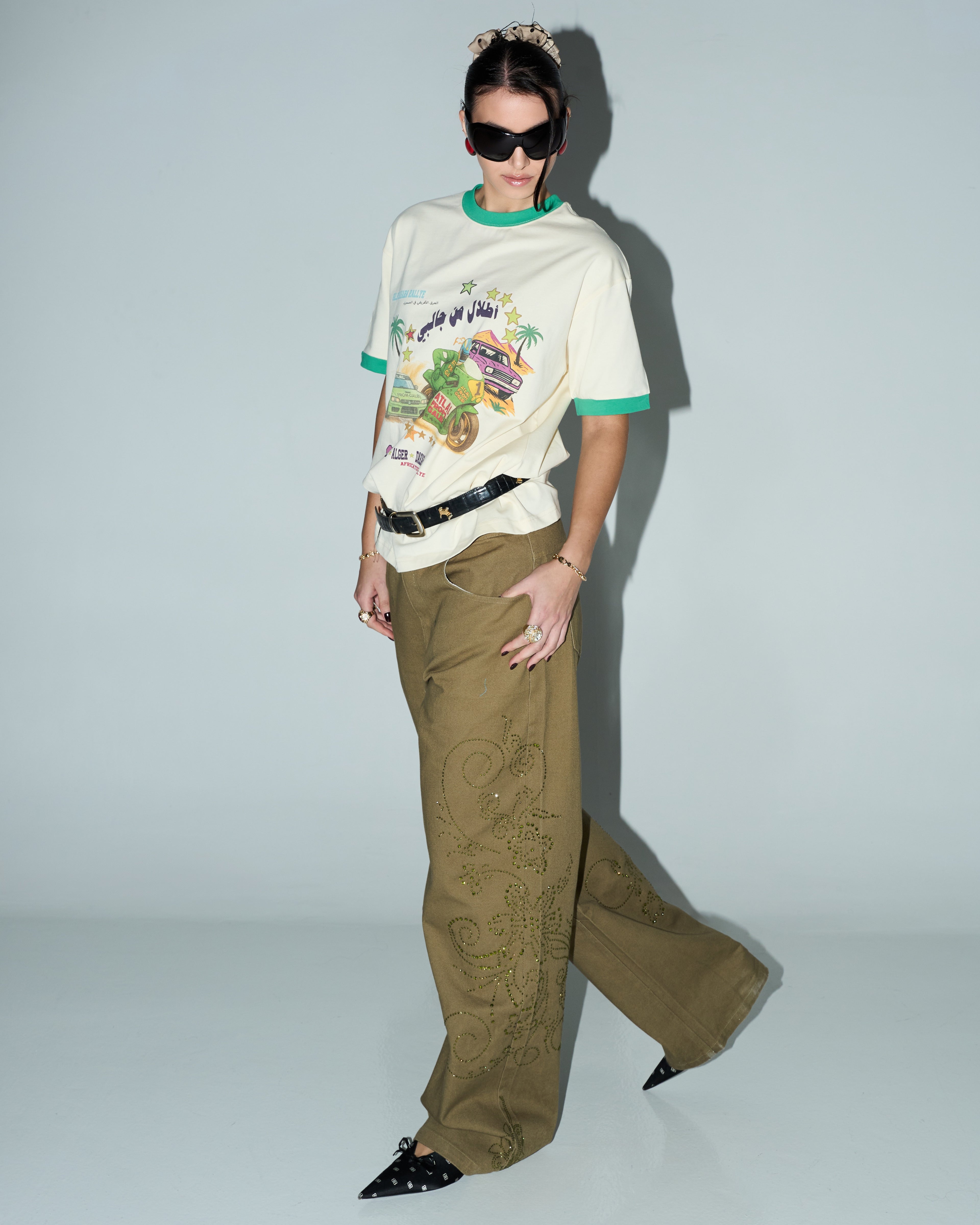 BAYA Rhinestones Denim Pant