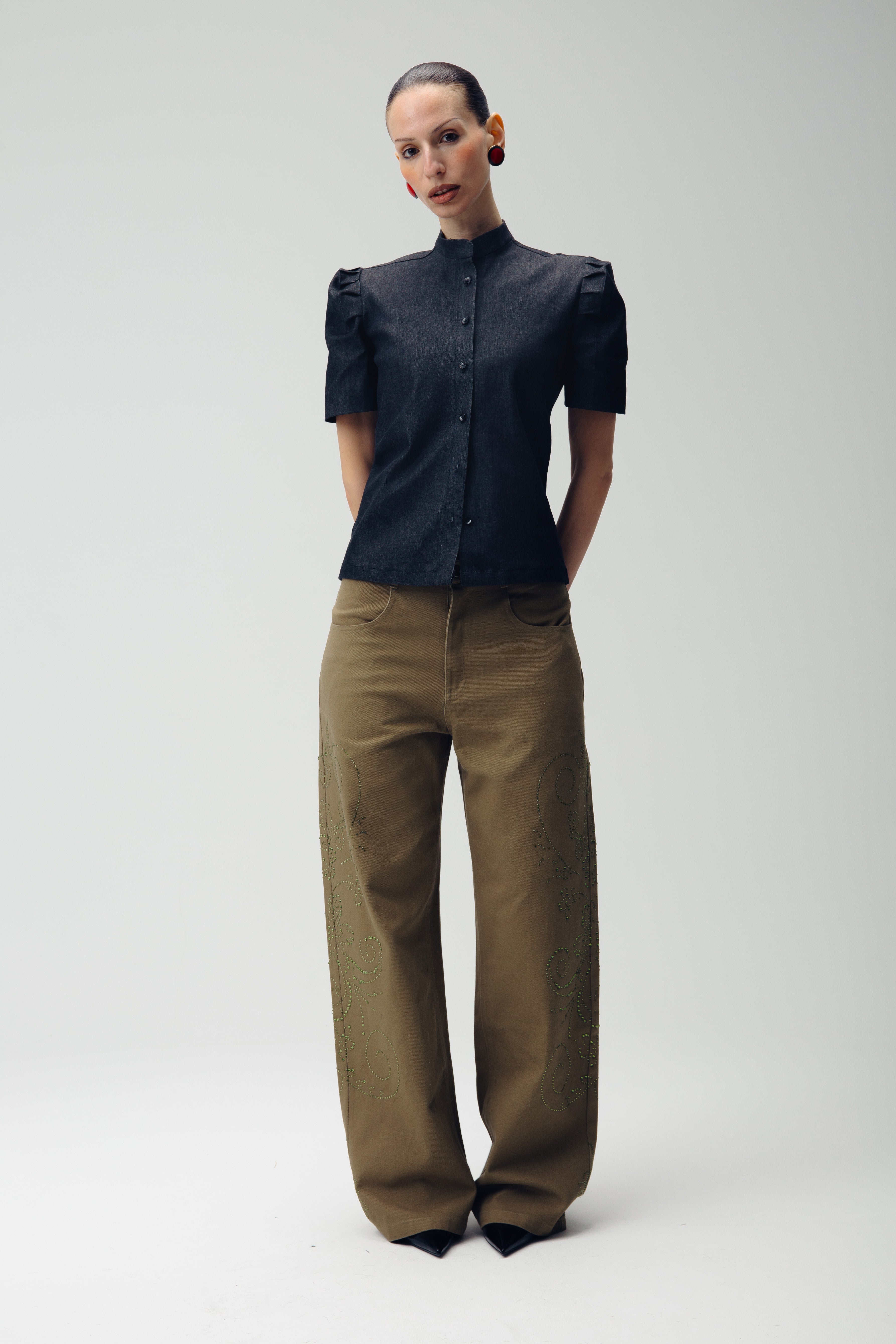 BAYA Rhinestones Denim Pant