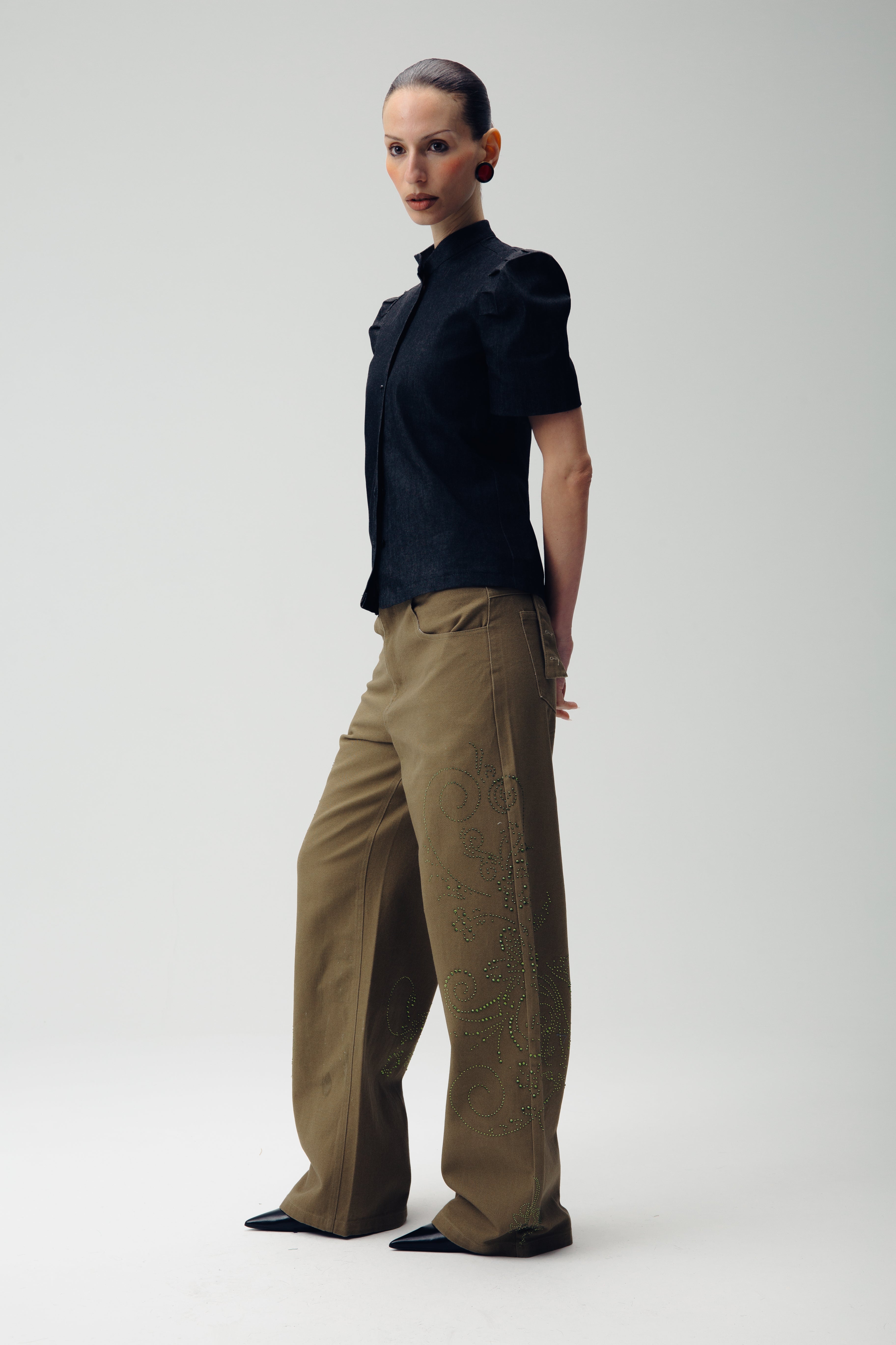 BAYA Rhinestones Denim Pant