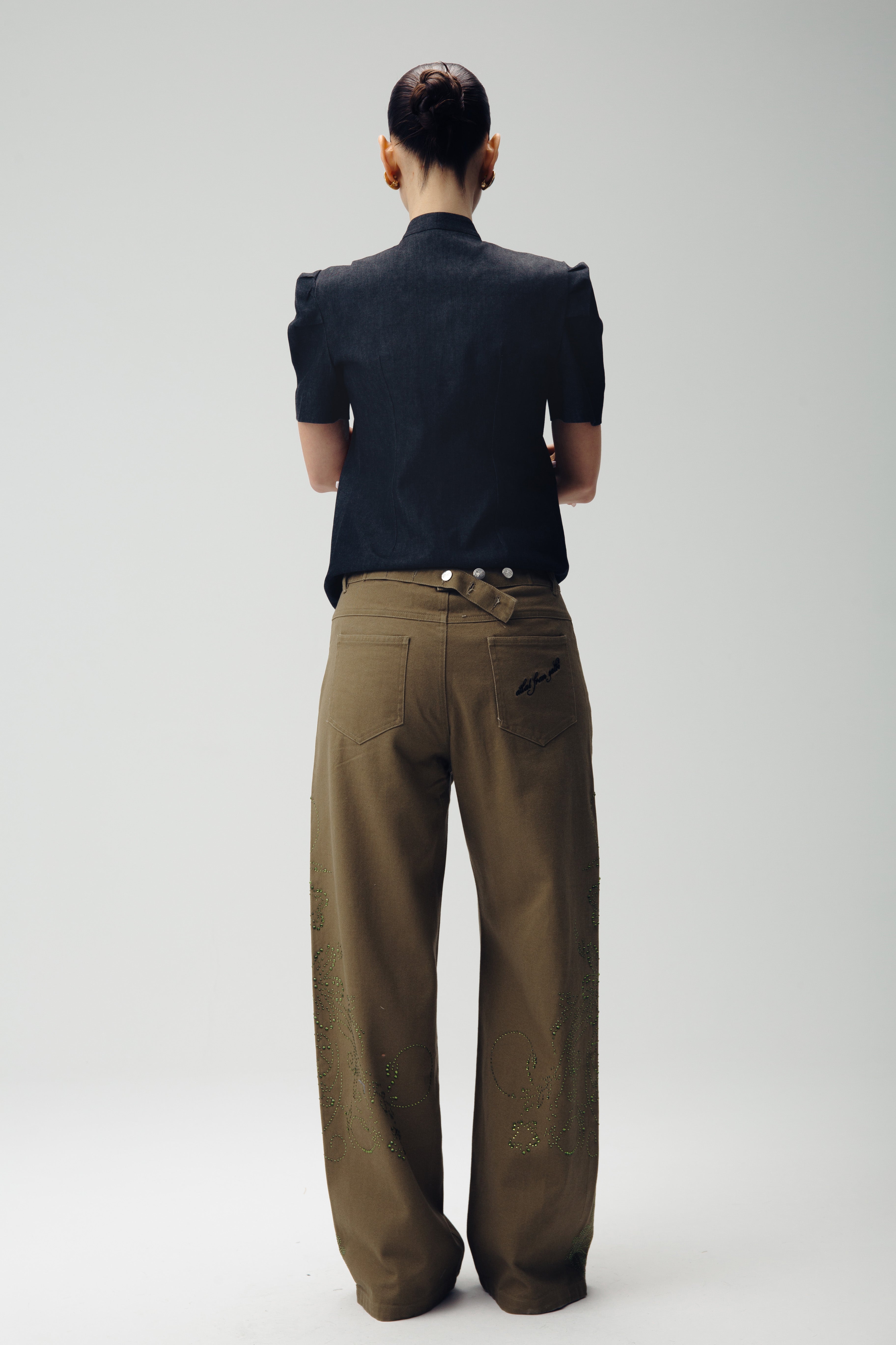 BAYA Rhinestones Denim Pant
