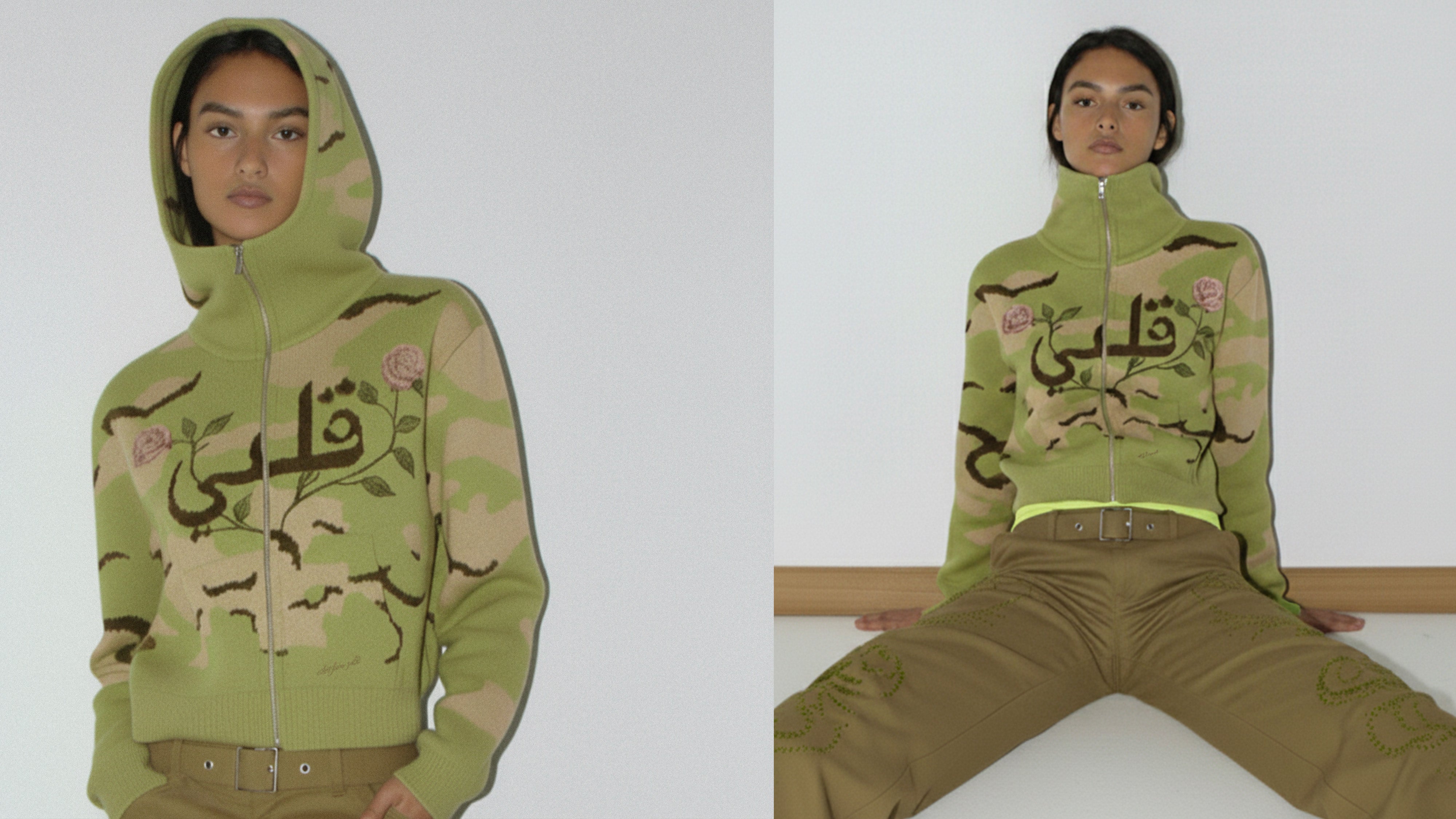 CAMO ROSES KNIT