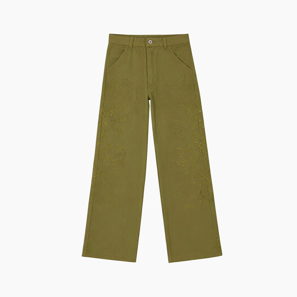 Pantalon en jean BAYA à strass