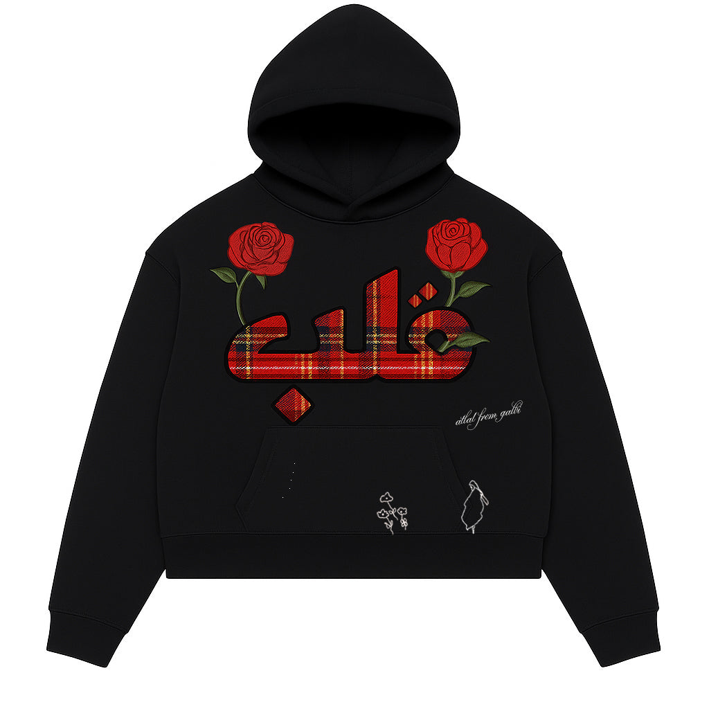 Hoodie Tartan Roses