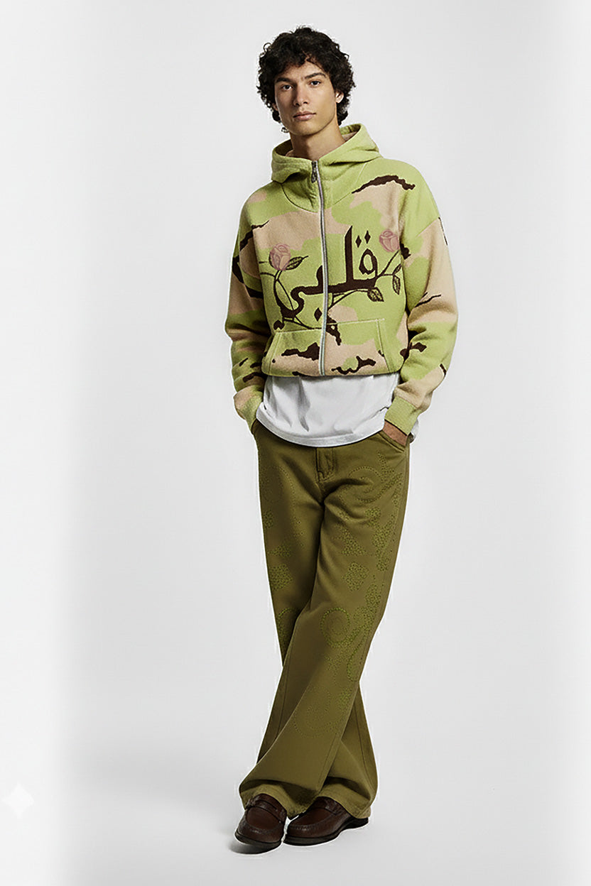CAMO ROSES KNIT