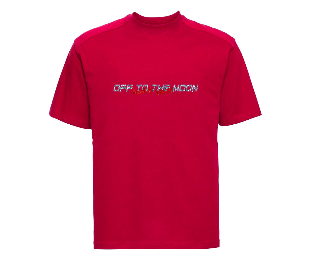 OFF TO THE MOON Glitter T-Shirt